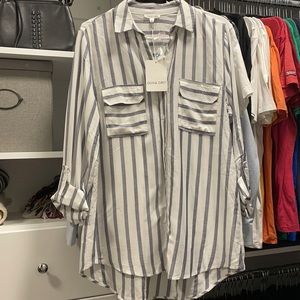 Brand New Olivia Grey Button Up